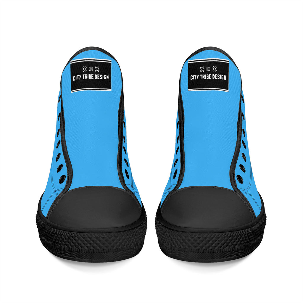 Copy of FWS High-Top Canvas Shoes With Customized Tongue - Black