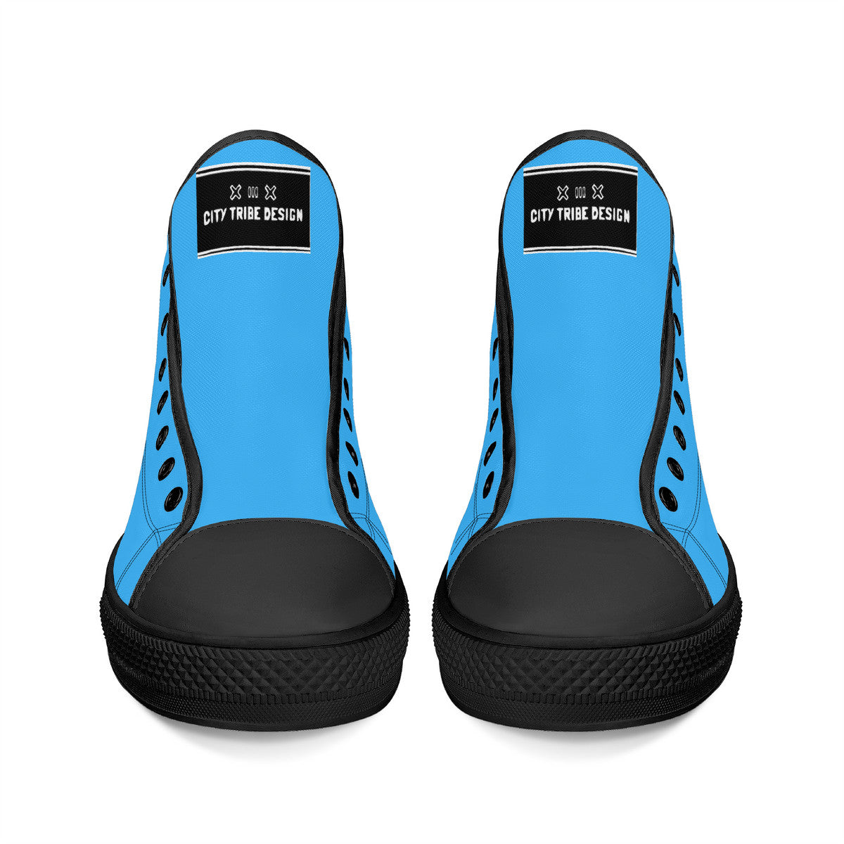 Copy of FWS High-Top Canvas Shoes With Customized Tongue - Black