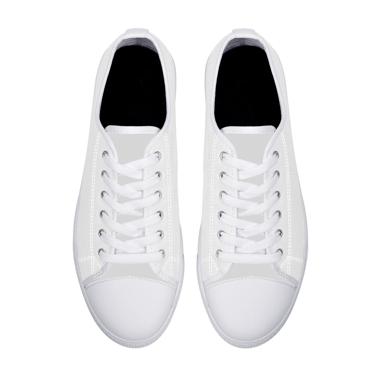 FXS Low-Top Canvas Shoes With Customized Tongue - White