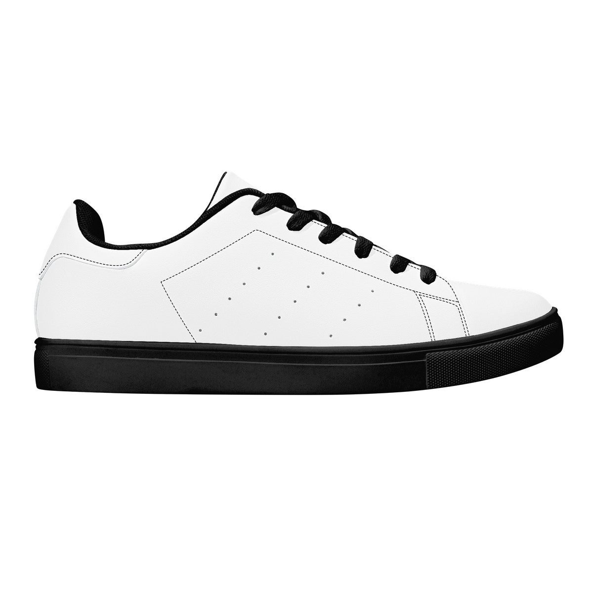 D27 Low-Top Synthetic Leather Sneakers - Black