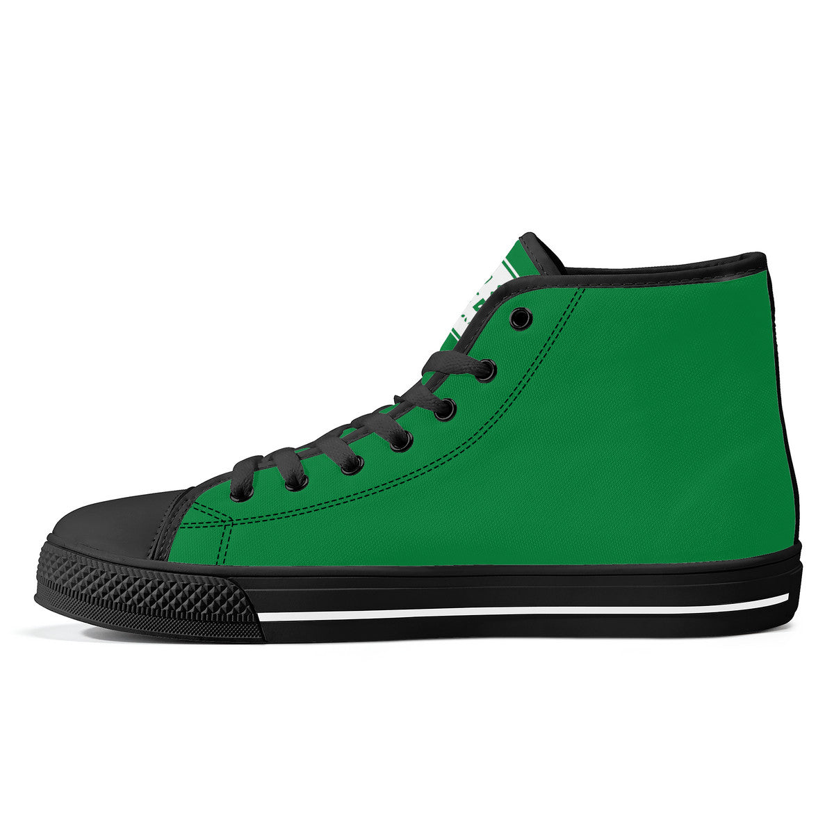 Copy of Fearless Pioneer High-Top Canvas Shoes With Customized Tongue - Black