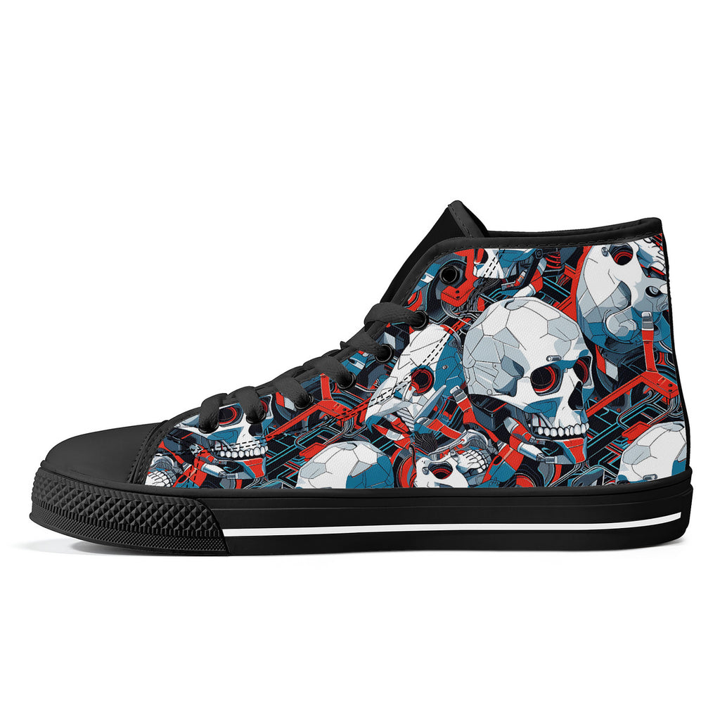 Copy of FWS High-Top Canvas Shoes With Customized Tongue - Black