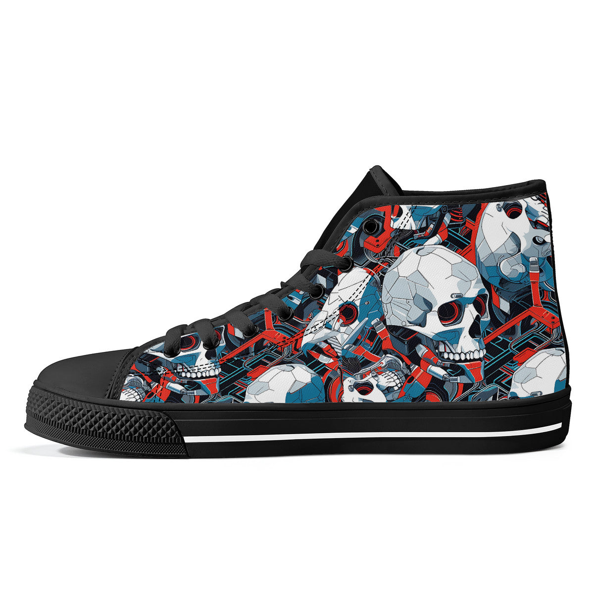 Copy of FWS High-Top Canvas Shoes With Customized Tongue - Black
