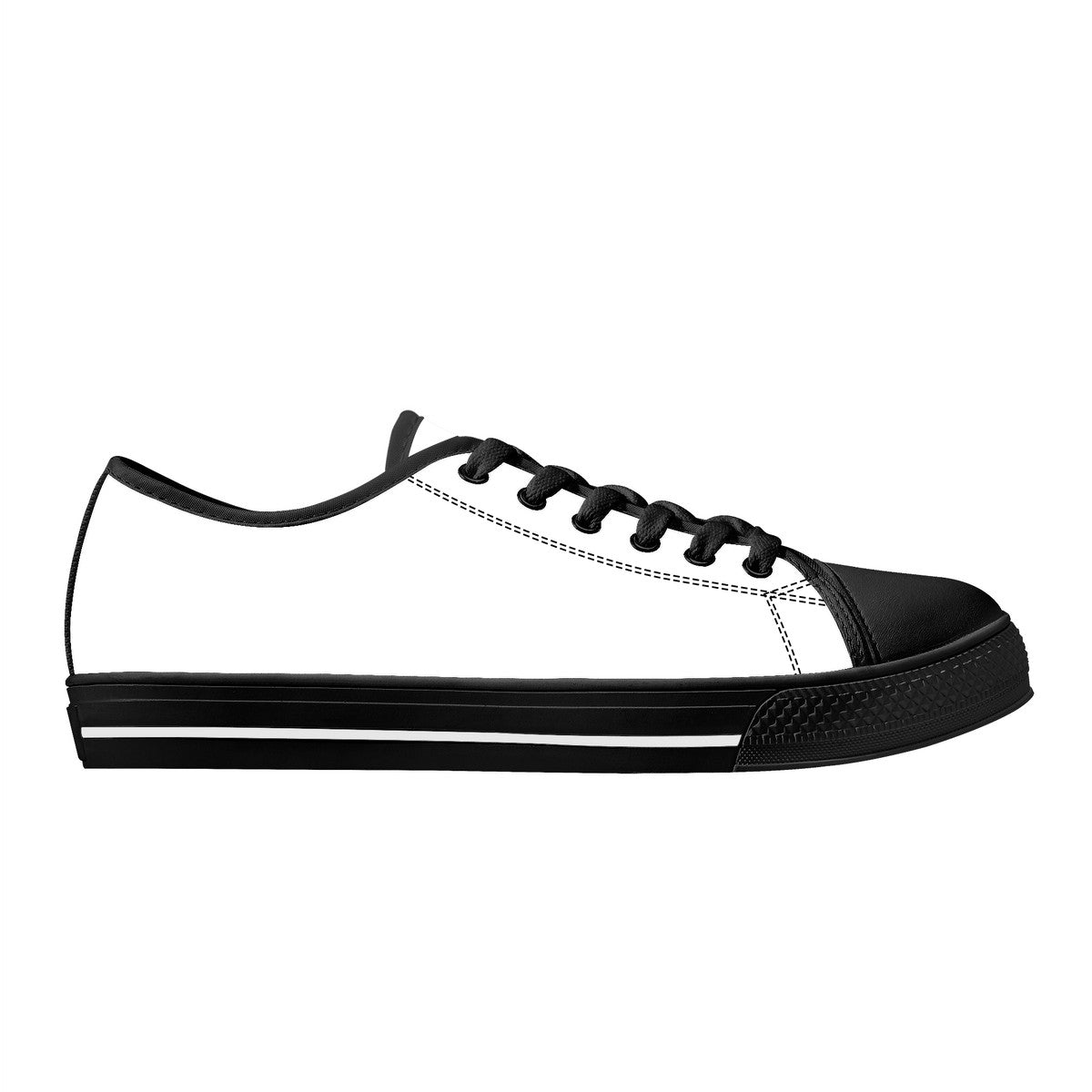 FXS Low-Top Canvas Shoes With Customized Tongue - Black