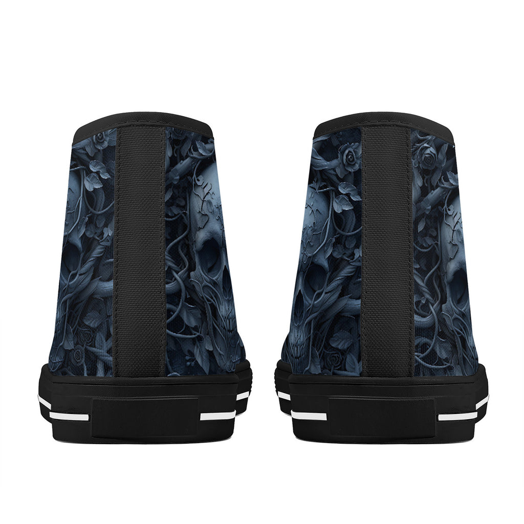 Copy of FWS High-Top Canvas Shoes With Customized Tongue - Black