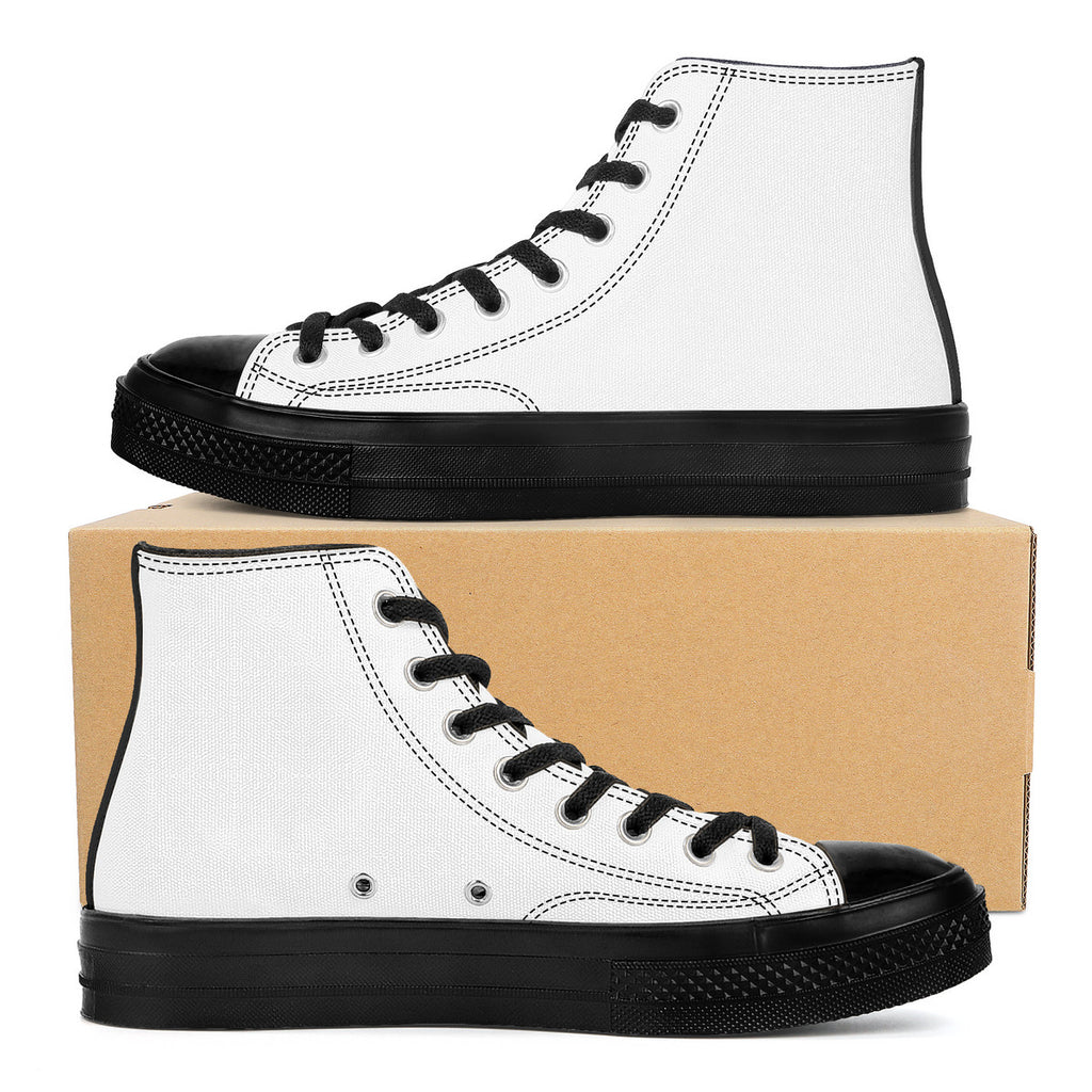 SF_D71 High Top Canvas Shoes - Black