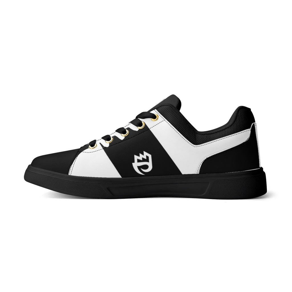 of Chill City tribe black Adult Low-Top Premium Synthetic Leather Shoes