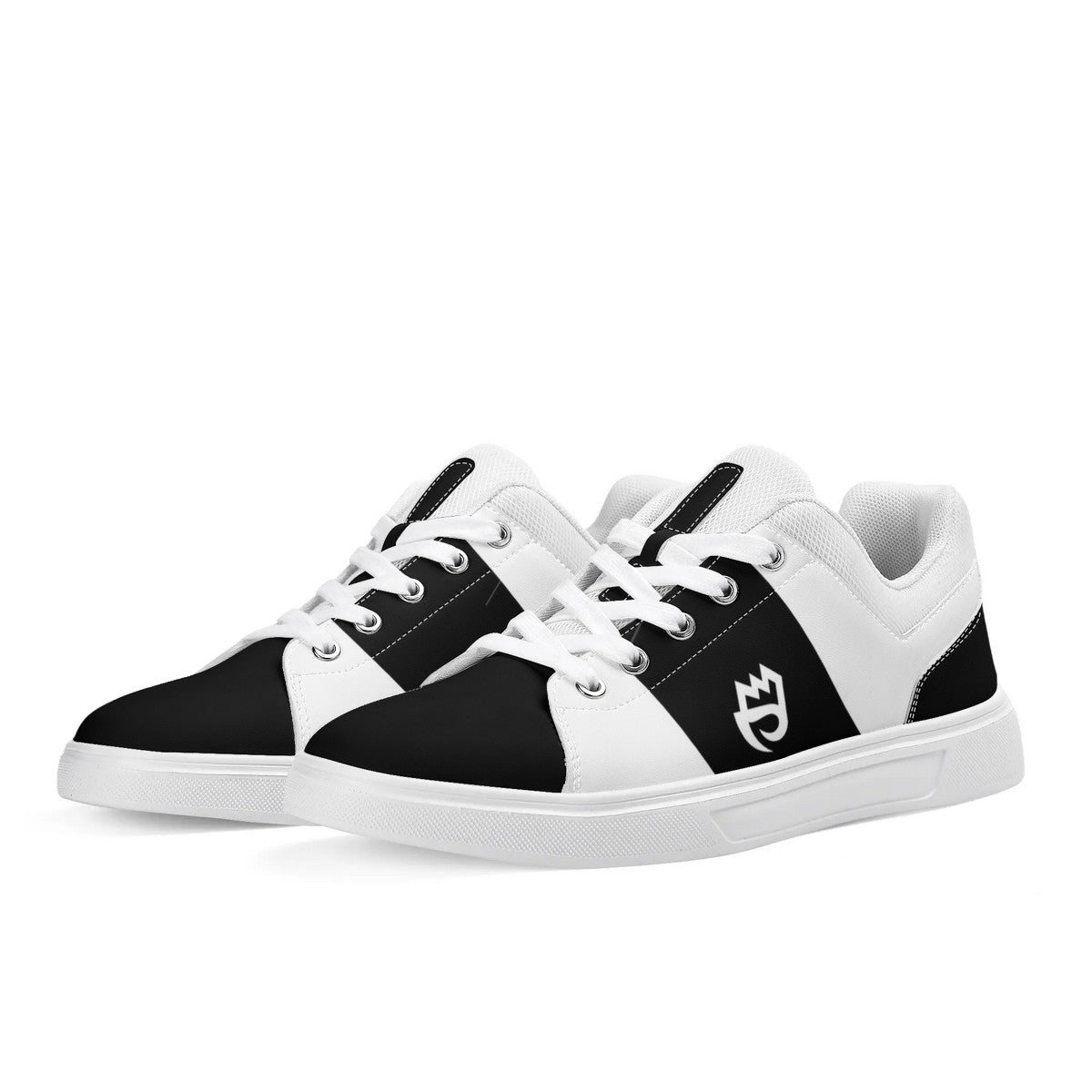 of Chill City tribe black Adult Low-Top Premium Synthetic Leather Shoes