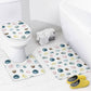 Shower Curtain Set with 3 Rugs