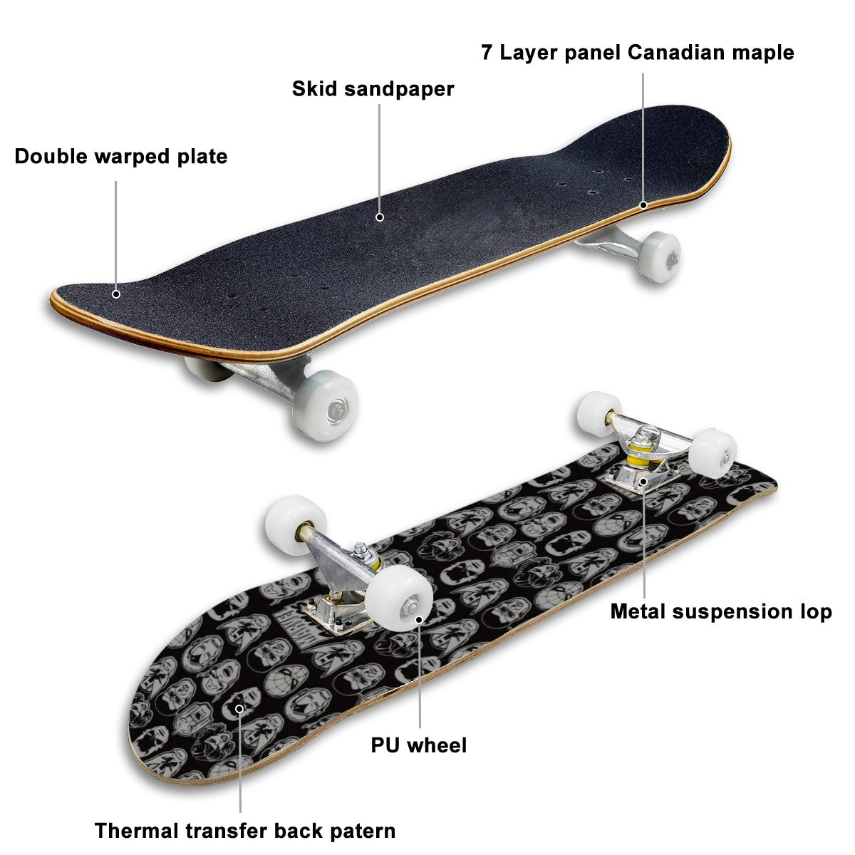 Complete Skateboard (Made in USA)