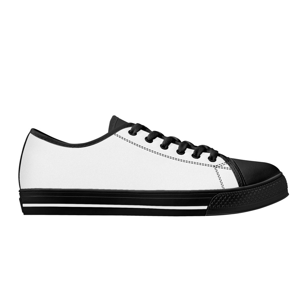 D24 Rubber Outsoles Low-Top Canvas Shoes - Black