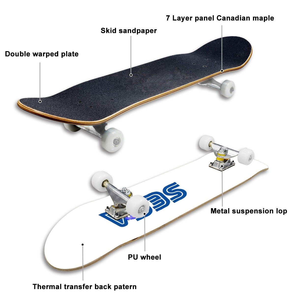 Complete Skateboard (Made in USA)