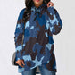 230gsm Poncho-style Long Sleeve Women Hoodie with Irregular Hem(All-Over Printing)