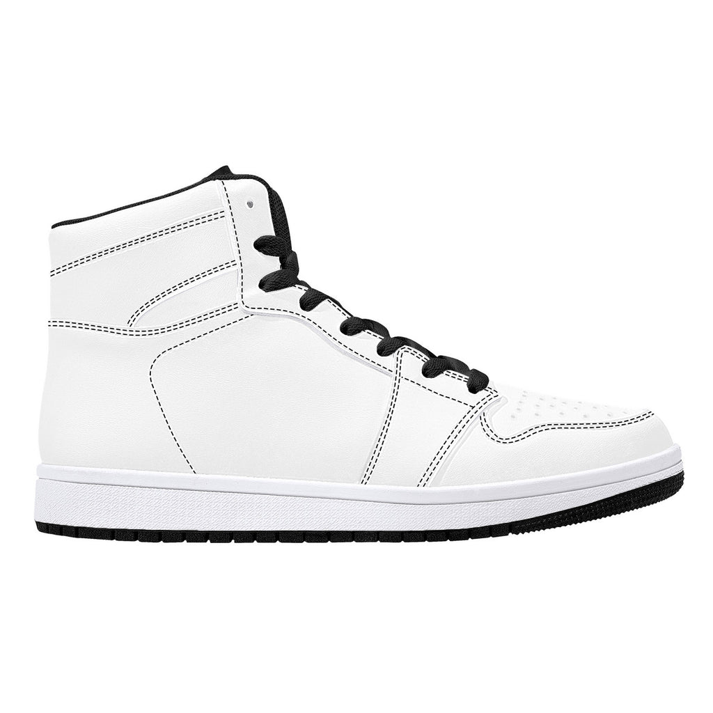 D16 High-Top Synthetic Leather Sneakers - Black