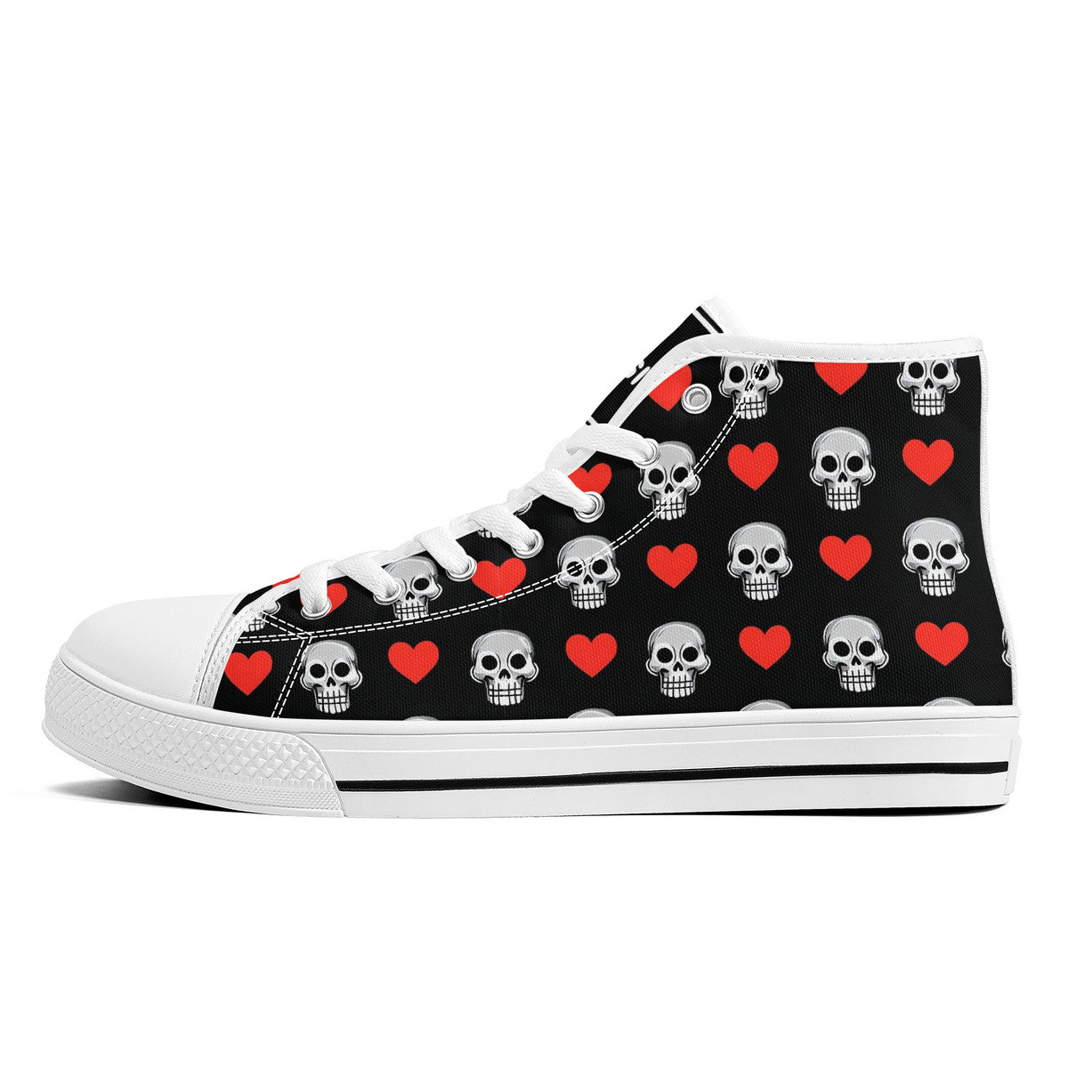 Copy of FWS High-Top Canvas Shoes With Customized Tongue - White