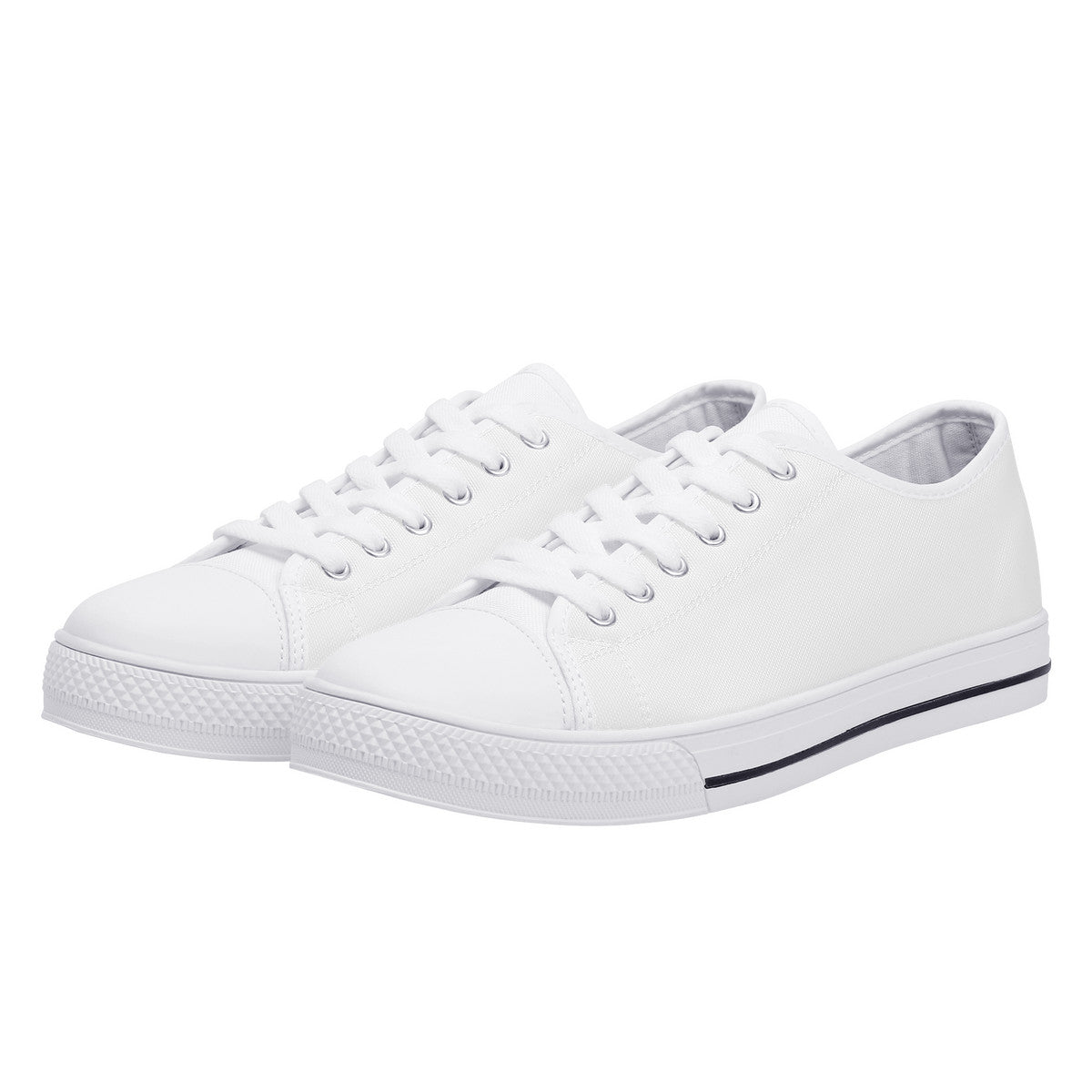 D24 Rubber Outsoles Low-Top Canvas Shoes - White