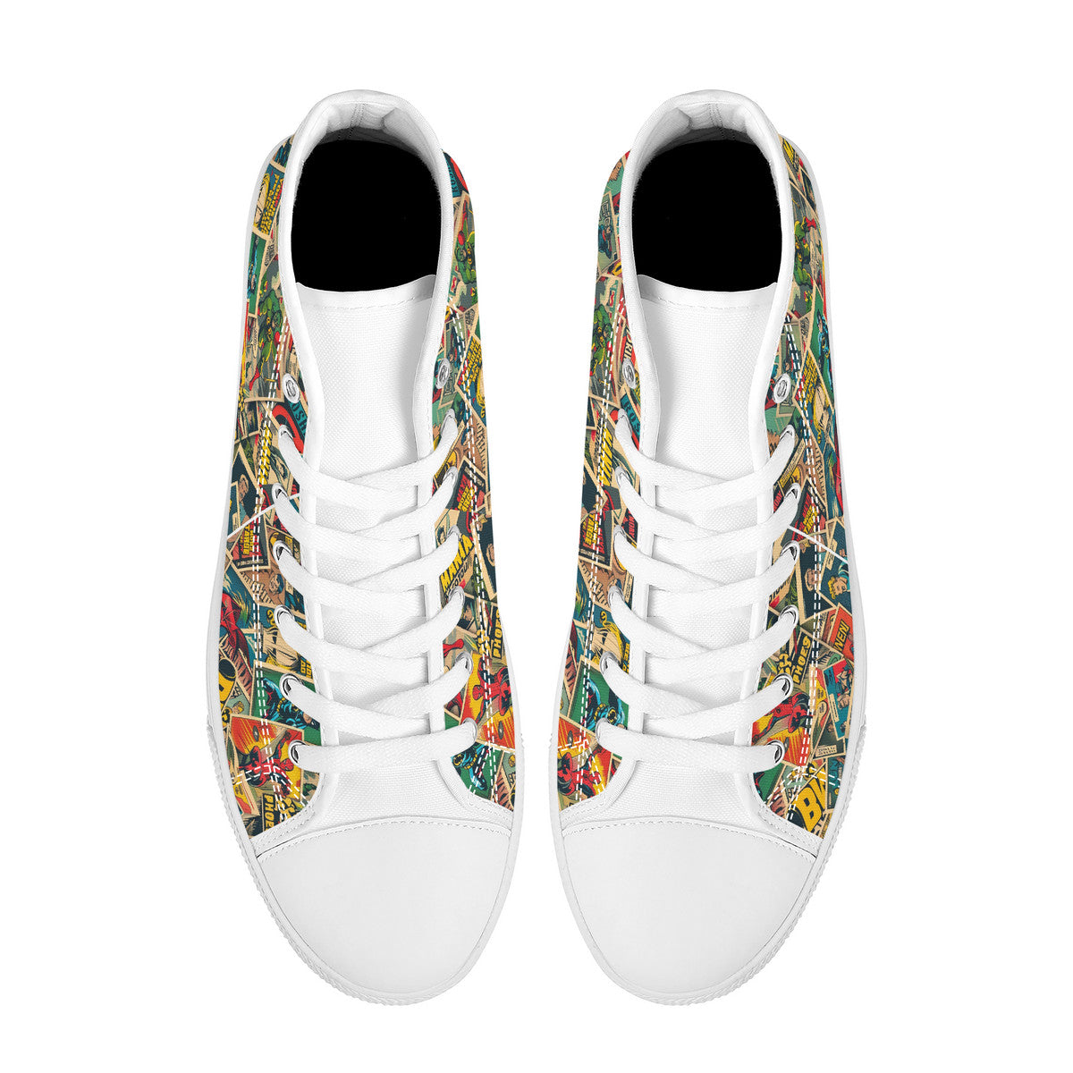 Copy of FWS High-Top Canvas Shoes With Customized Tongue - White