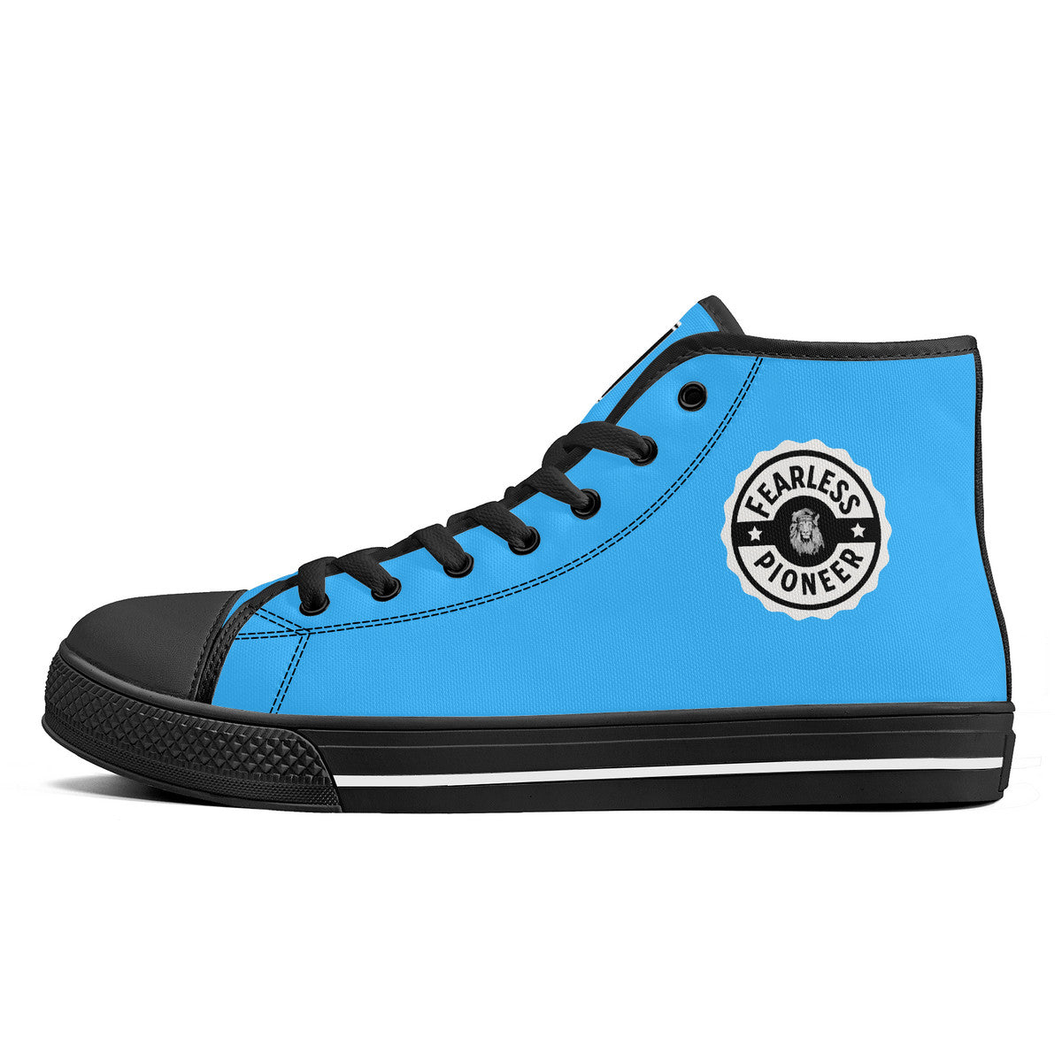 Copy of FWS High-Top Canvas Shoes With Customized Tongue - Black