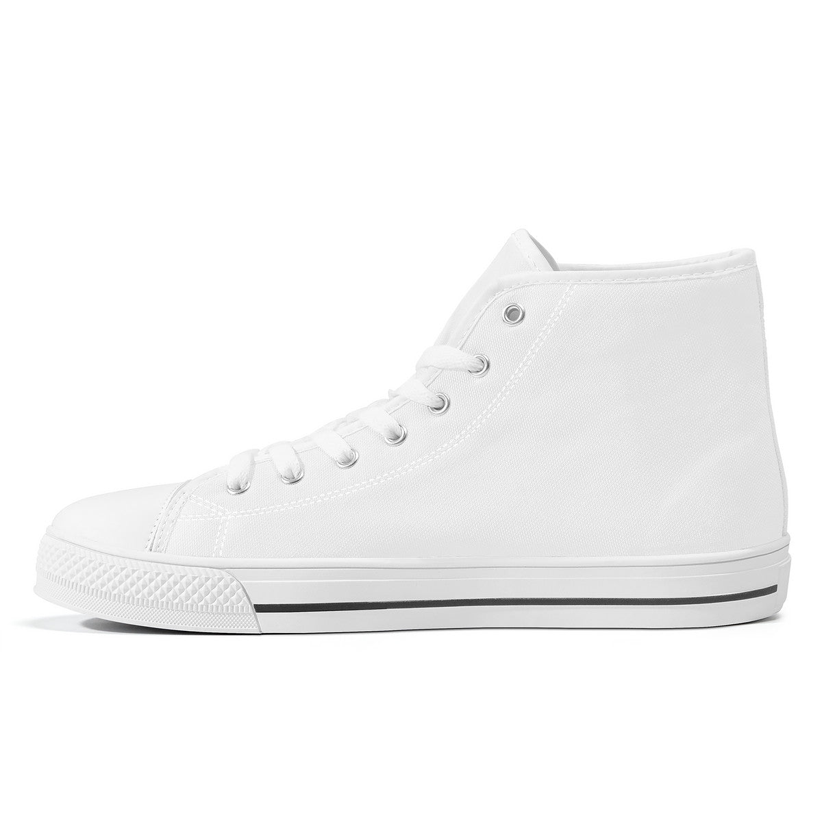 FWS High-Top Canvas Shoes With Customized Tongue - White