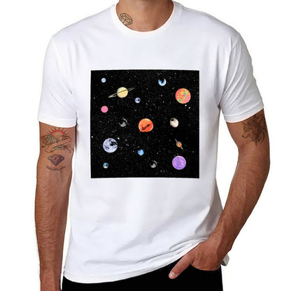 DTF 180gsm Short Sleeve Cotton Crewneck T-Shirt for Men Women (Front Printing)