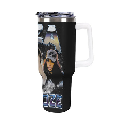 40oz Insulated Tumbler with Handle and Straw
