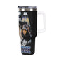 40oz Insulated Tumbler with Handle and Straw