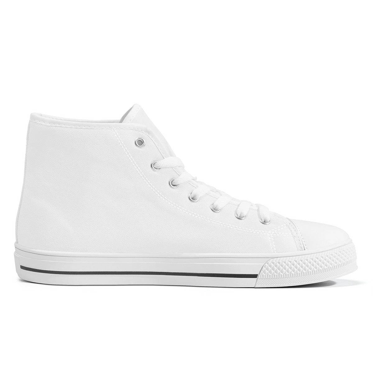 FWS High-Top Canvas Shoes With Customized Tongue - White