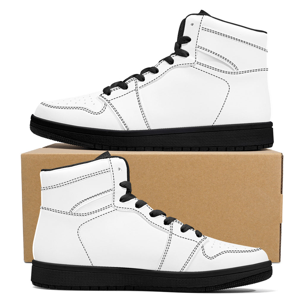 D16 High-Top Synthetic Leather Sneakers - Black Bottom
