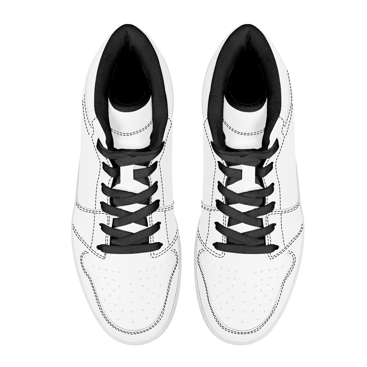 D16 High-Top Synthetic Leather Sneakers - Black