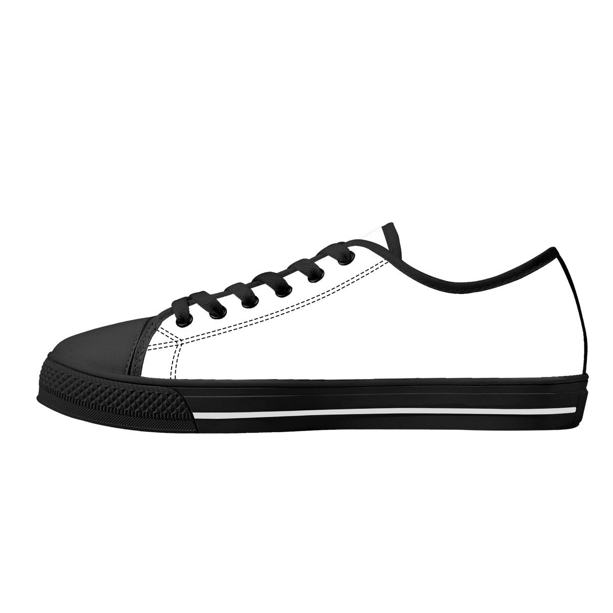 FXS Low-Top Canvas Shoes With Customized Tongue - Black