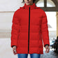 Winter Quilted Long-Sleeve Hooded Outerwear(All-Over Printing)