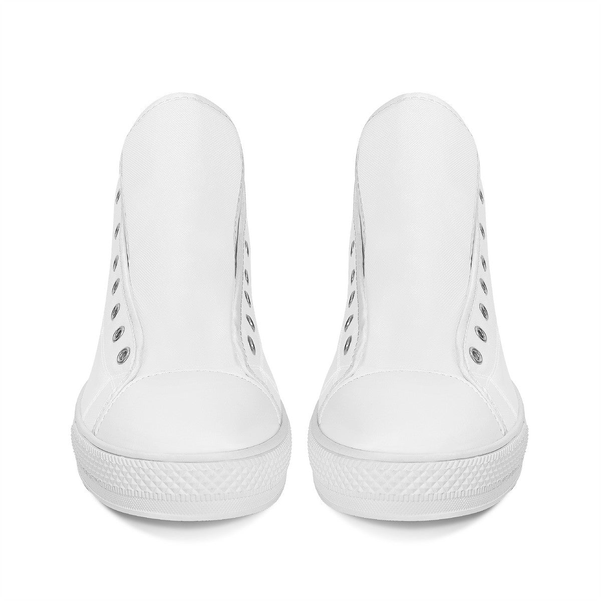 FWS High-Top Canvas Shoes With Customized Tongue - White