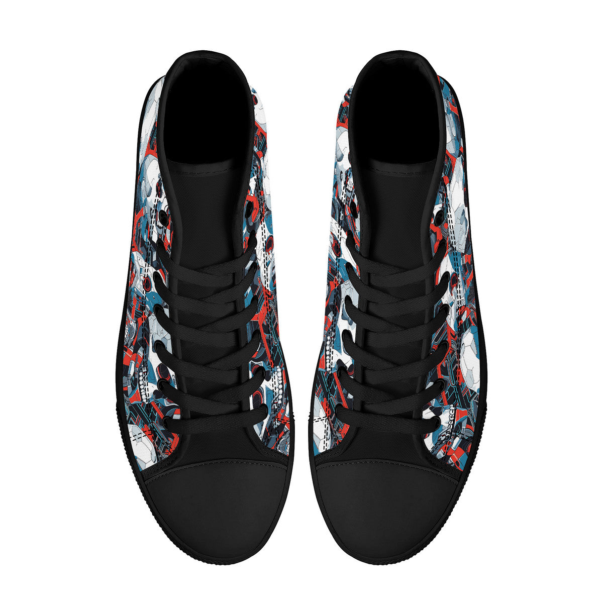 Copy of FWS High-Top Canvas Shoes With Customized Tongue - Black