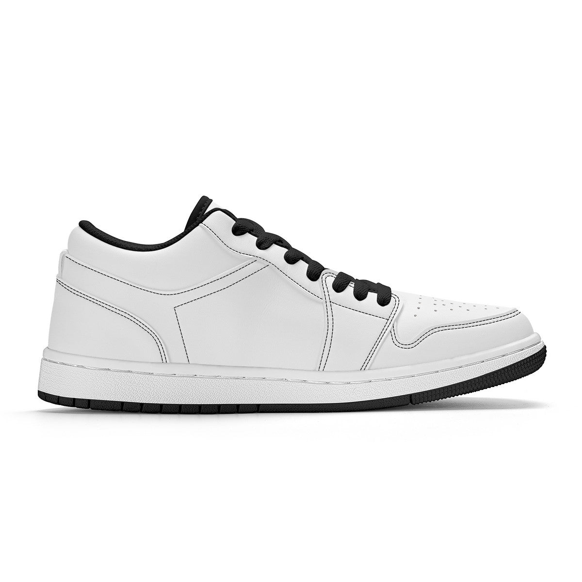 SF_S40 Unisex Low Top Skateboard Sneakers - Black