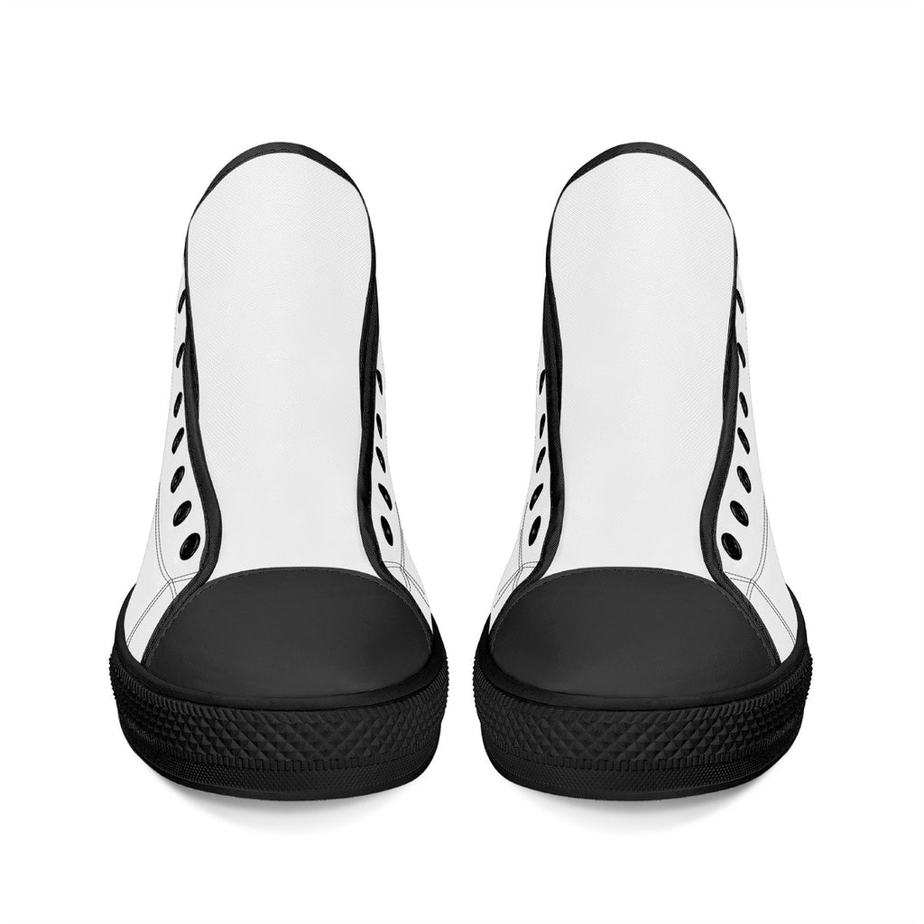 FWS High-Top Canvas Shoes With Customized Tongue - Black