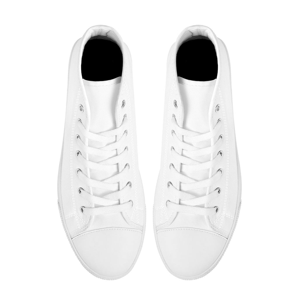 FWS High-Top Canvas Shoes With Customized Tongue - White