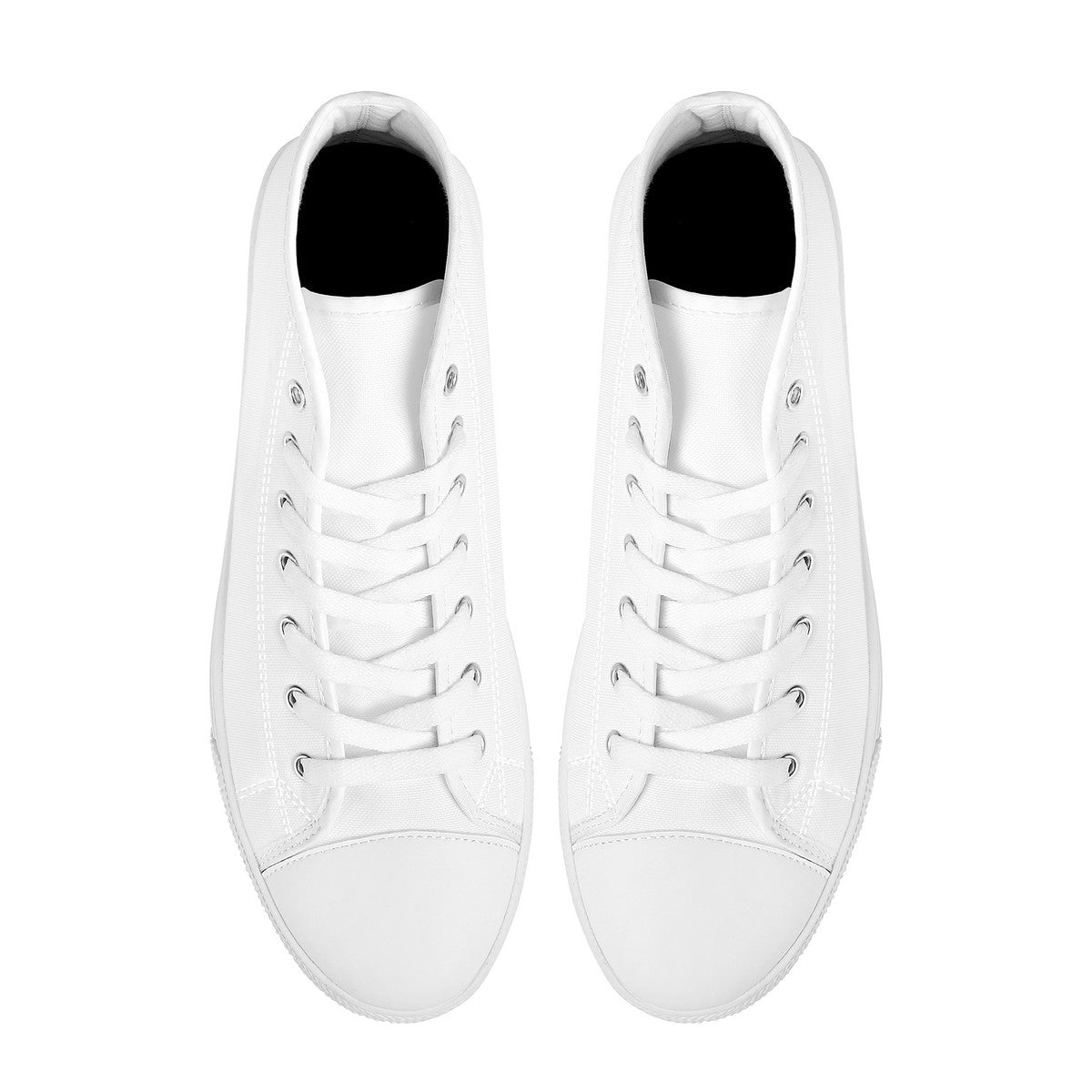 FWS High-Top Canvas Shoes With Customized Tongue - White