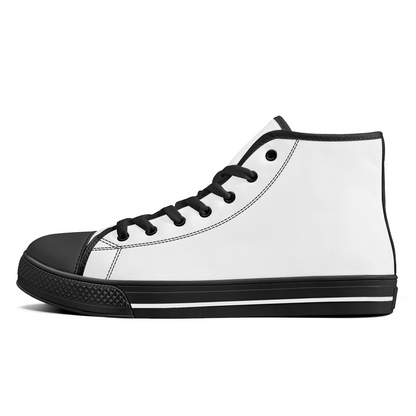 FWS High-Top Canvas Shoes With Customized Tongue - Black