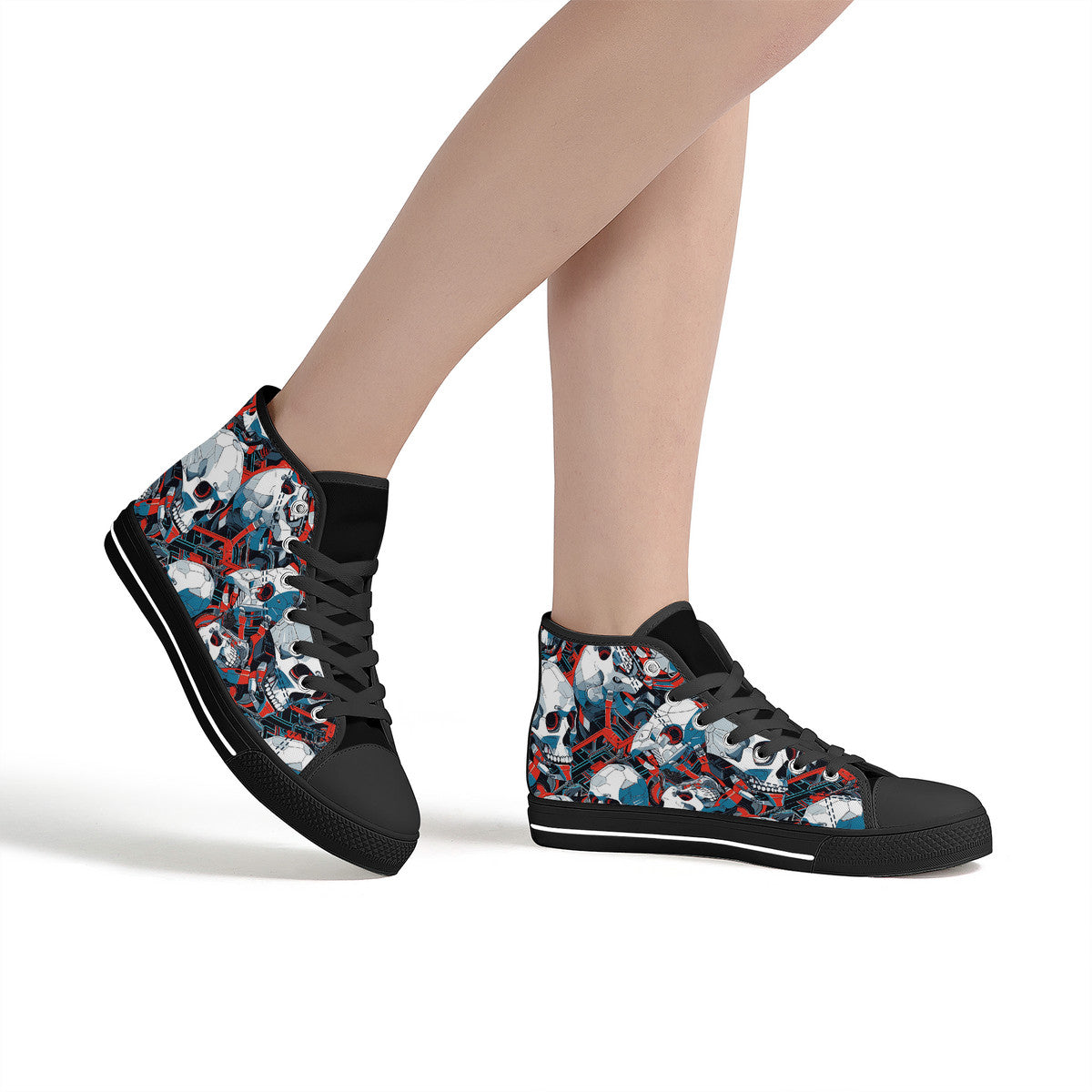 Copy of FWS High-Top Canvas Shoes With Customized Tongue - Black
