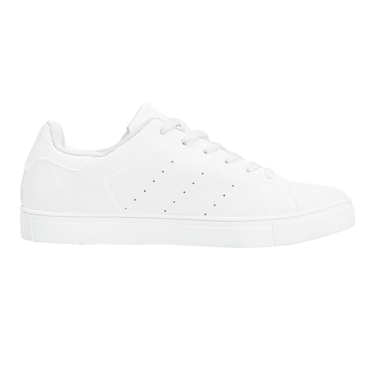 D27 Low-Top Synthetic Leather Sneakers - White