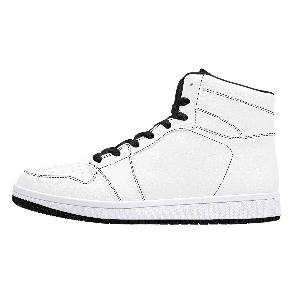 D16 High-Top Synthetic Leather Sneakers - Black