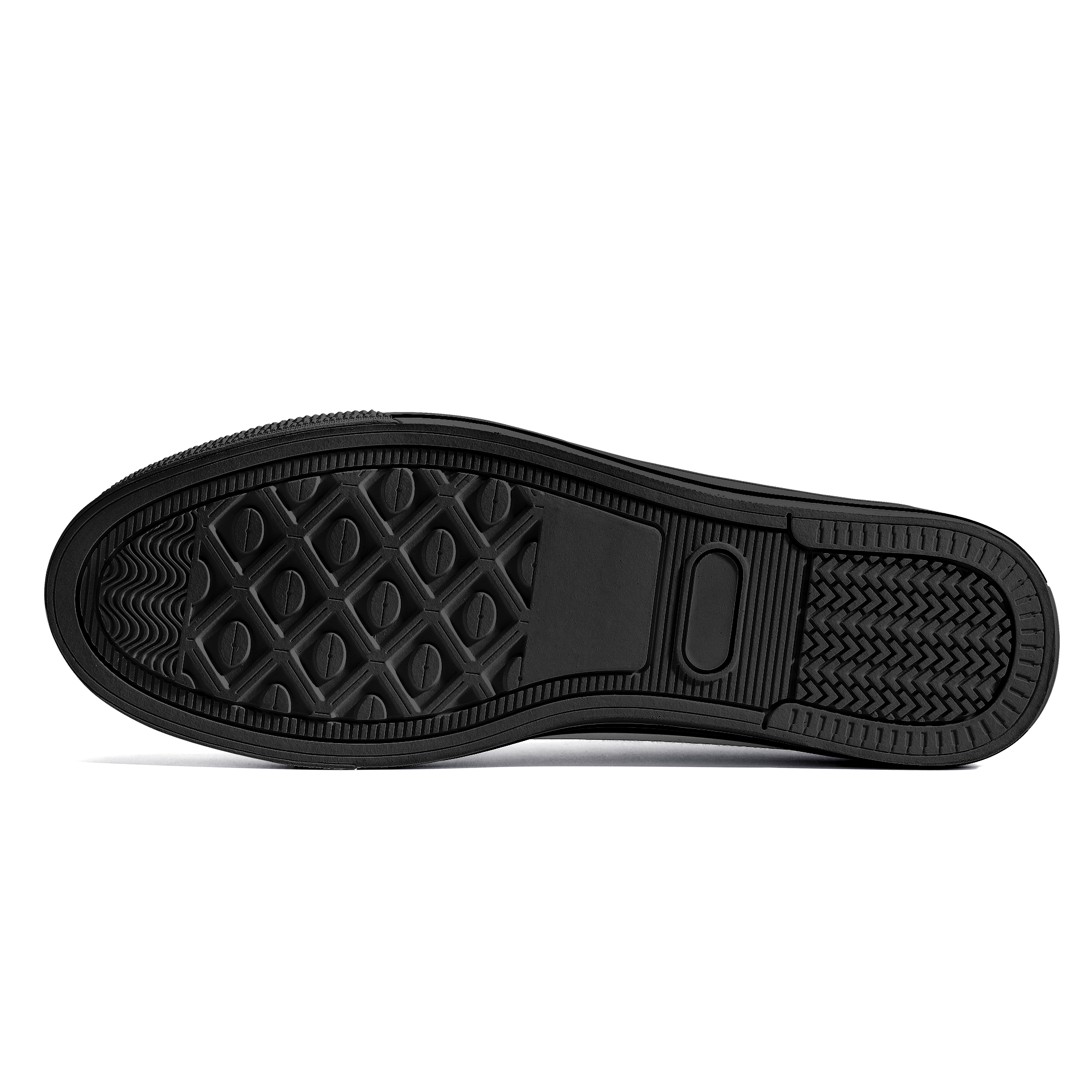 Copy of Black skull High-Top Canvas Shoes With Customized Tongue - Black