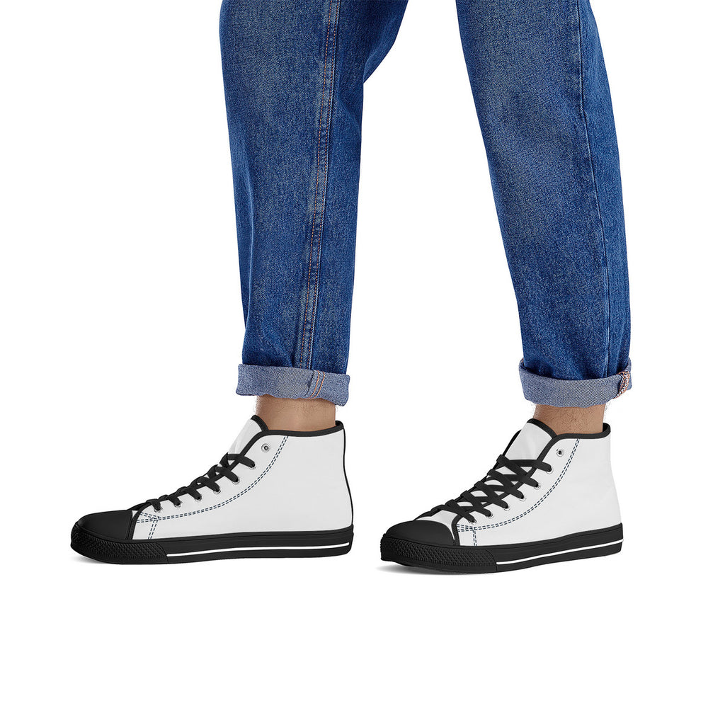 FWS High-Top Canvas Shoes With Customized Tongue - Black