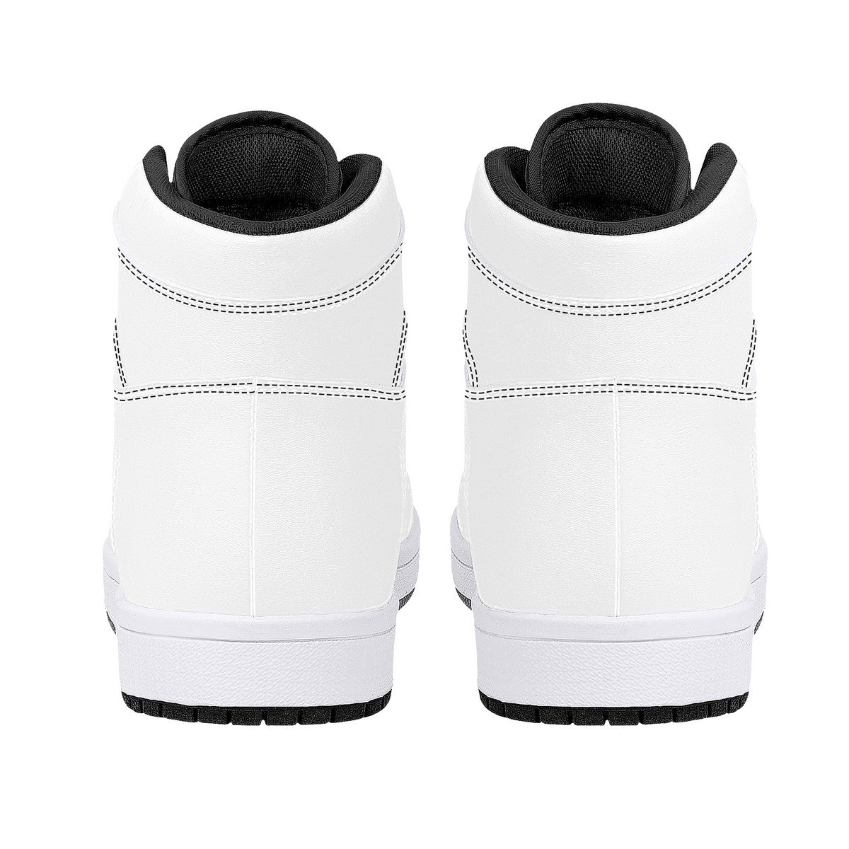 D16 High-Top Synthetic Leather Sneakers - Black