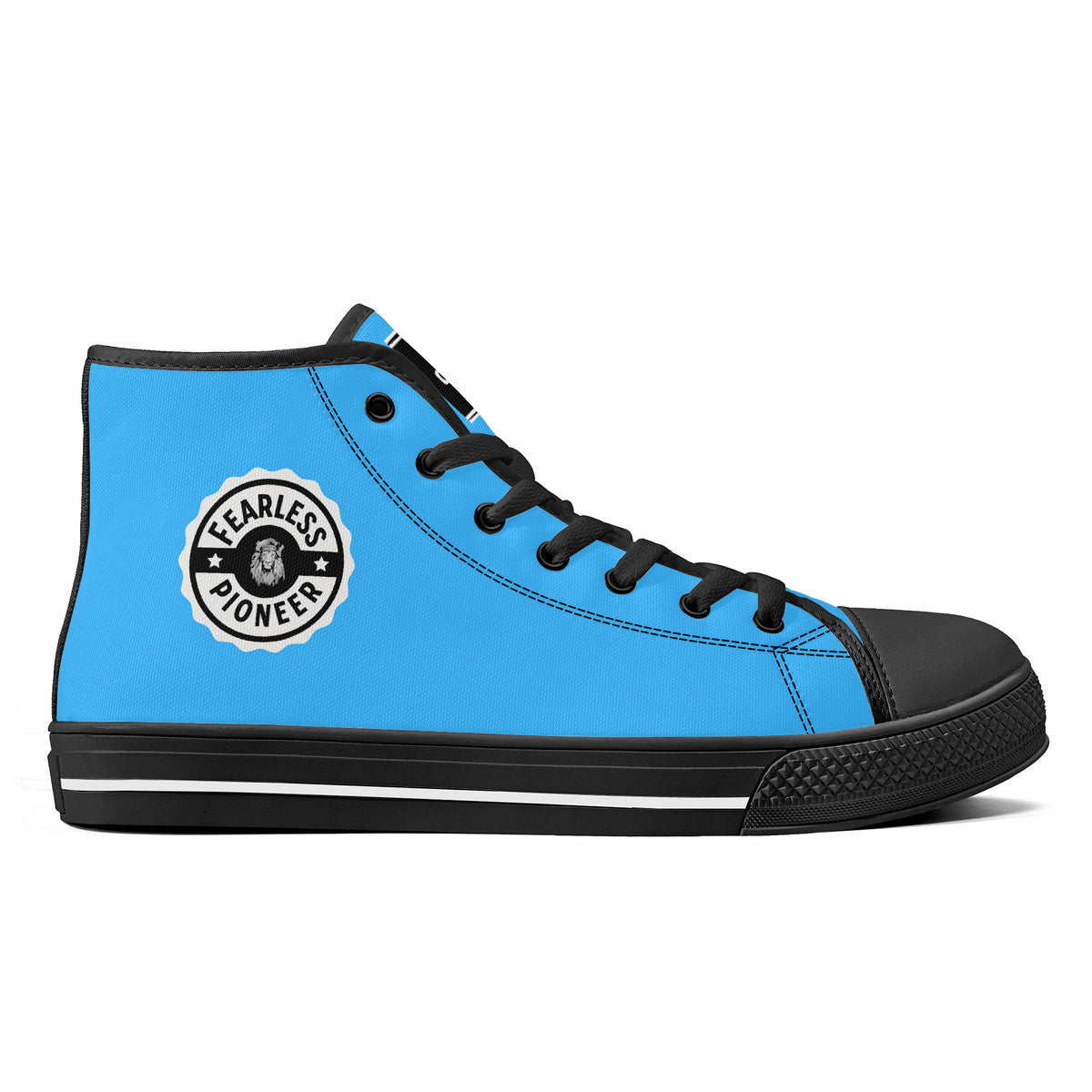 Copy of FWS High-Top Canvas Shoes With Customized Tongue - Black