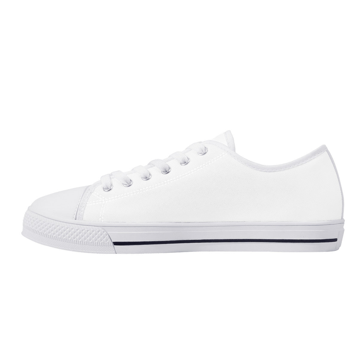 FXS Low-Top Canvas Shoes With Customized Tongue - White