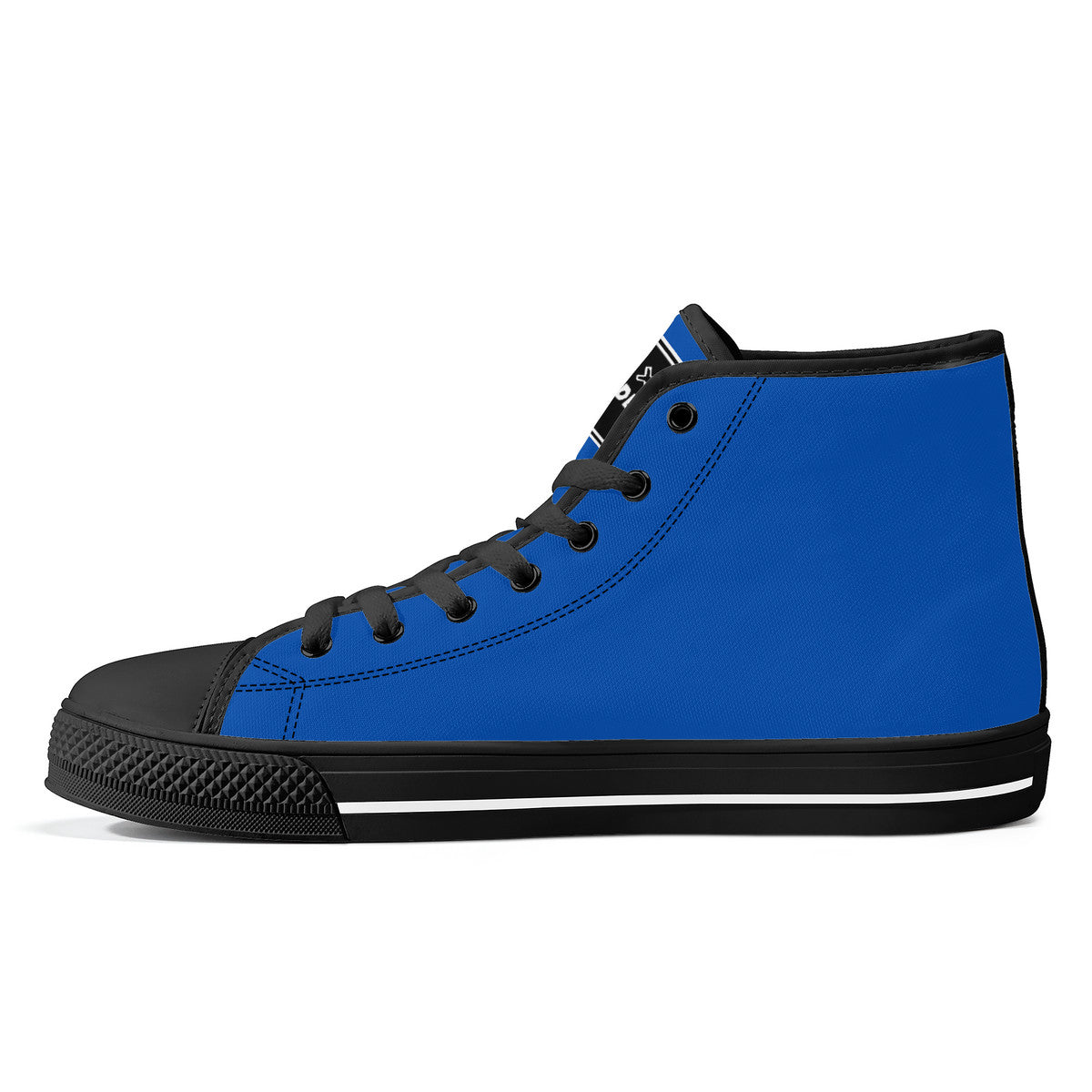 Copy of Fearless Pioneer High-Top Canvas Shoes With Customized Tongue - Black