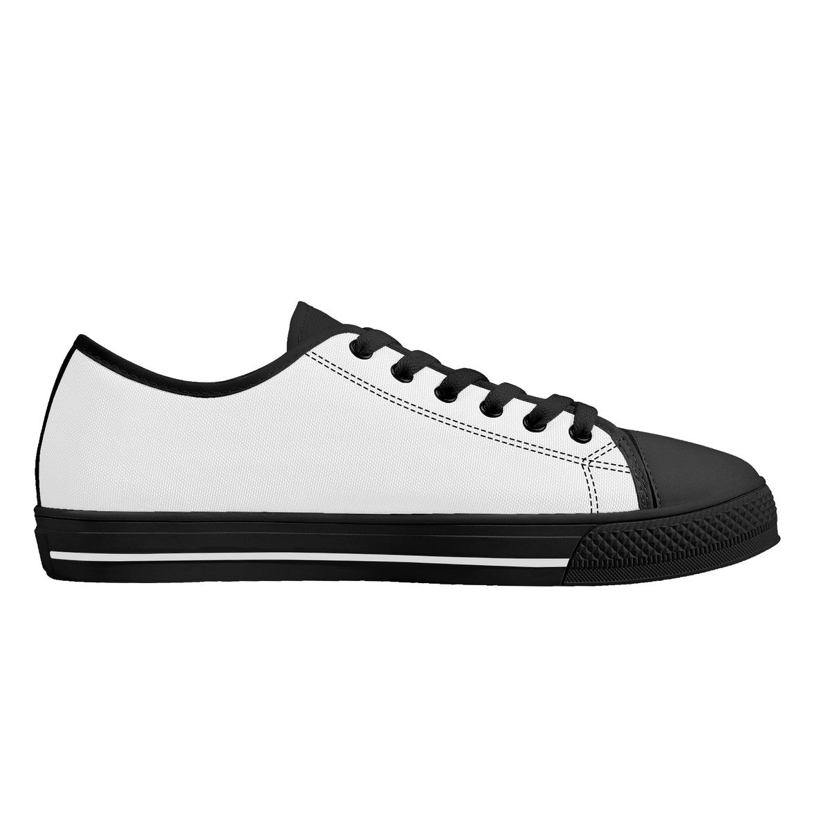 D24 Rubber Outsoles Low-Top Canvas Shoes - Black