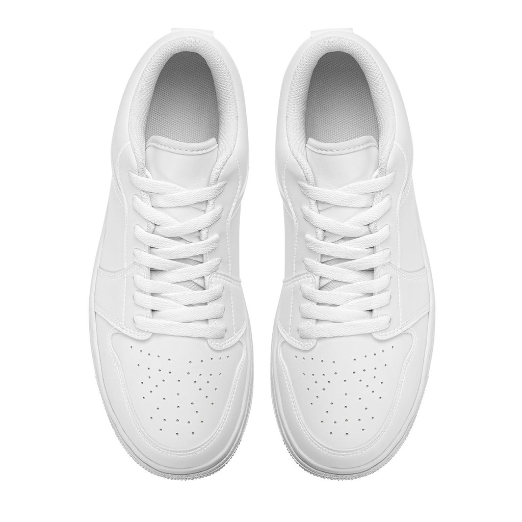SF_S40 Unisex Low Top Skateboard Sneakers - White