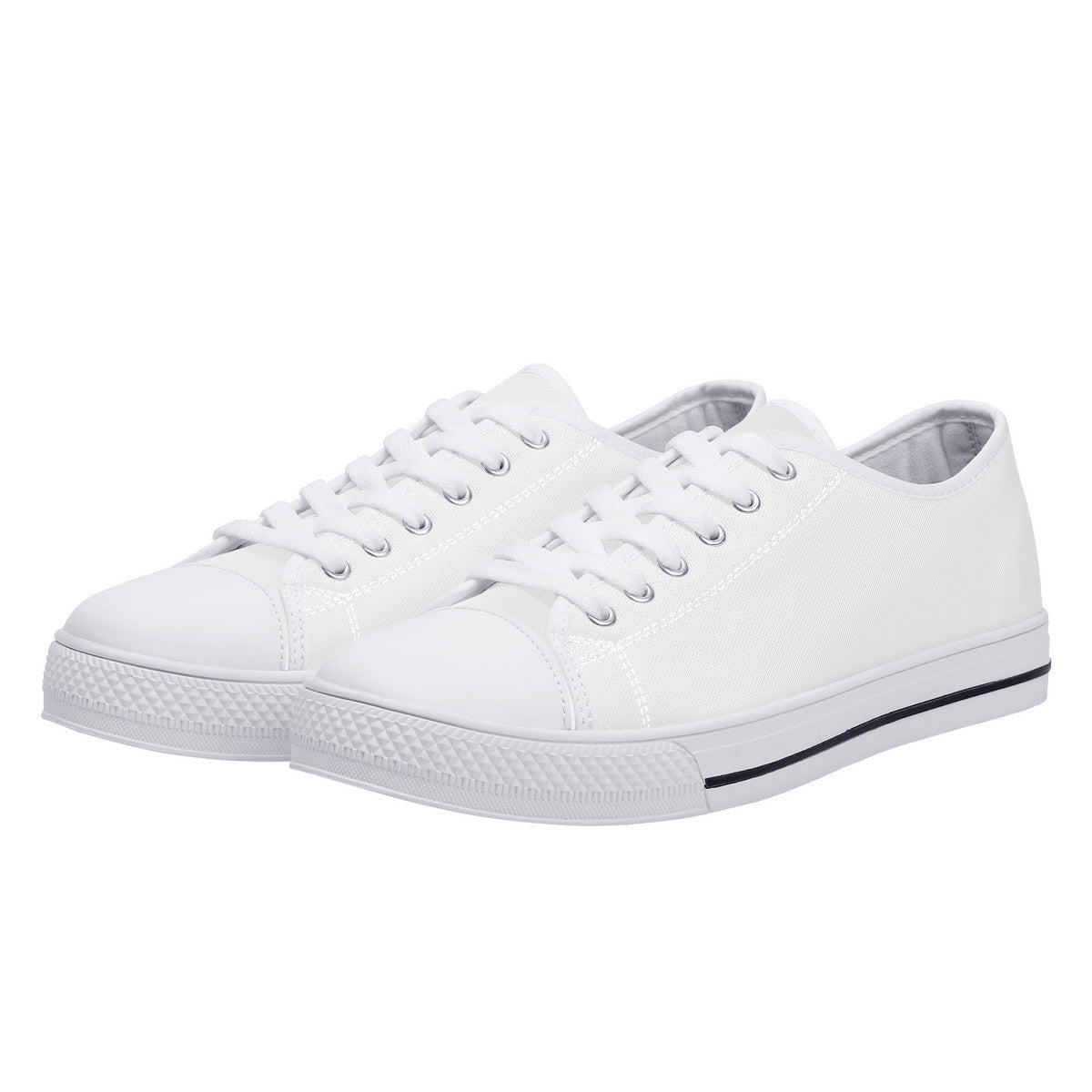 FXS Low-Top Canvas Shoes With Customized Tongue - White